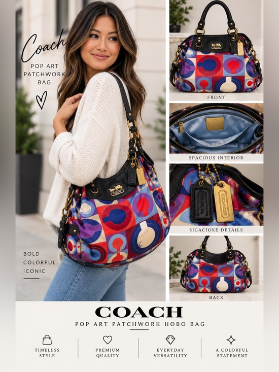 Coach Handbags - COACH POP ART PATCHWORK